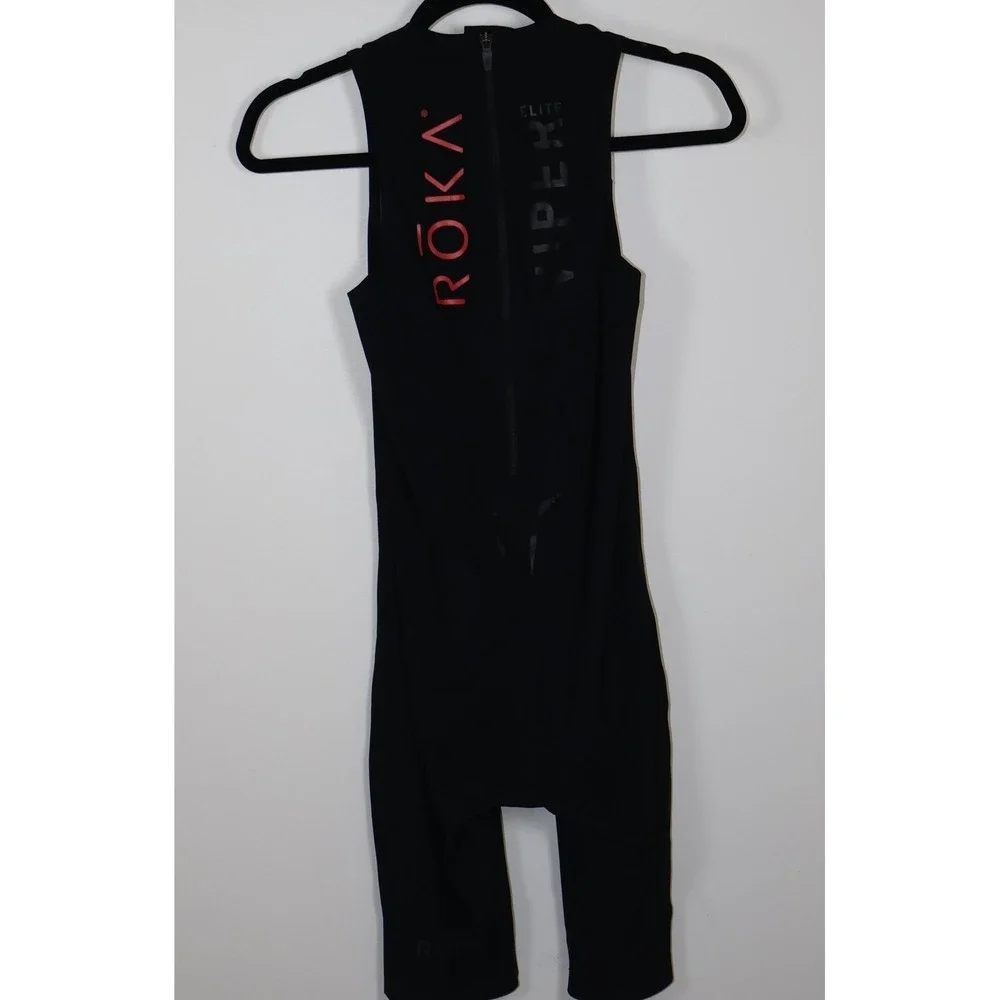 Roka Viper Elite Swim Suit SIze Medium Black Sleeveless Triathlon